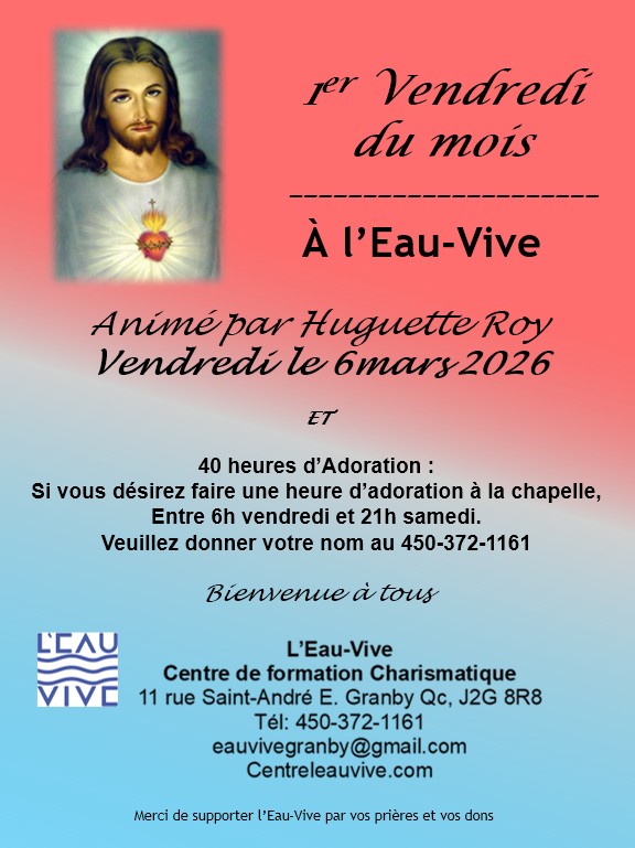 Premier Vendredi du mois mars 2026