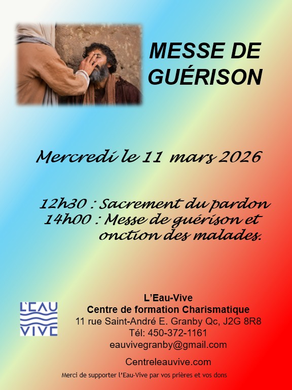 Messe de guérison, 11 mars 2026