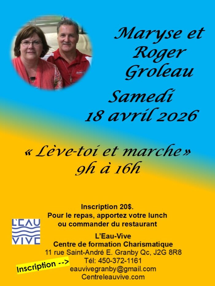 Maryse et Roger Groleau 18 avril 2026