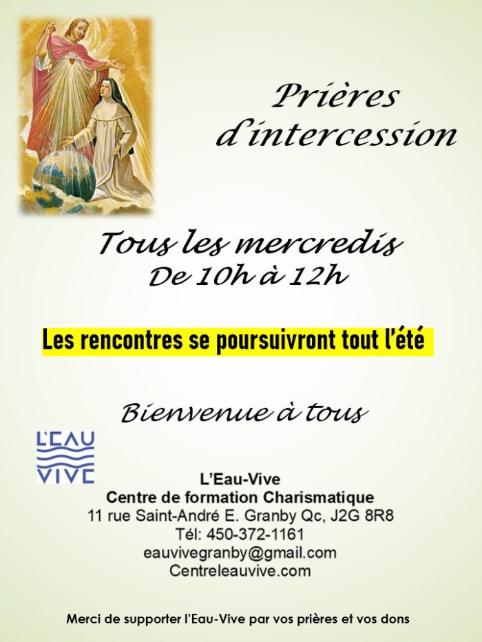 Prières d&rsquo;intercession