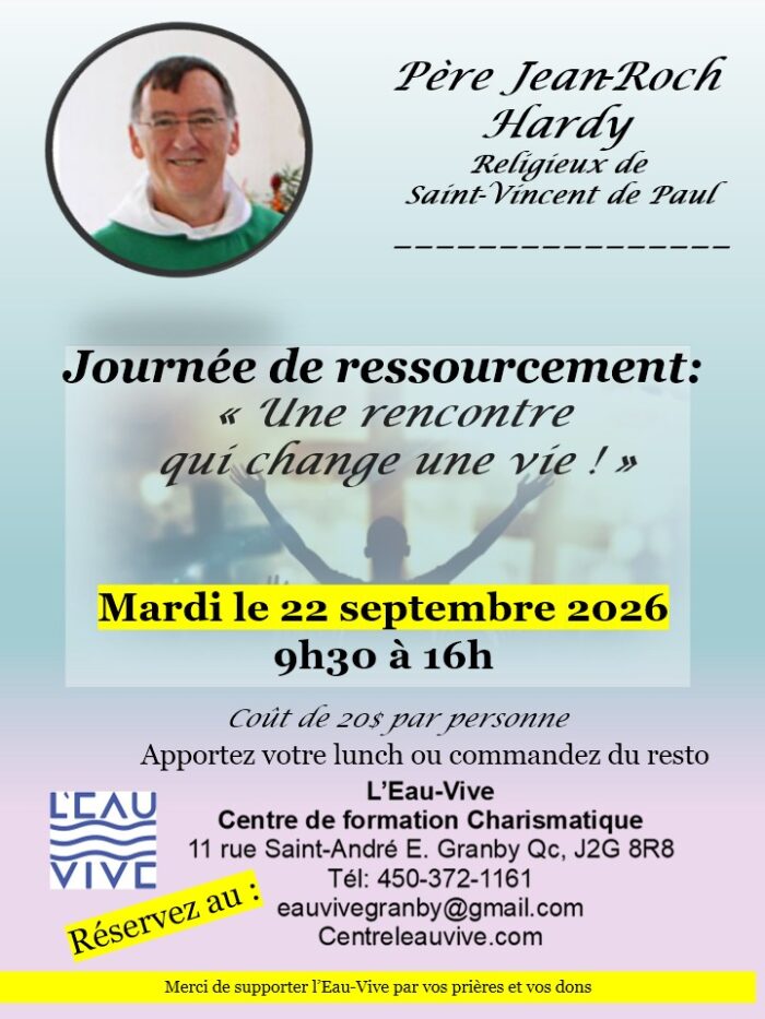 Journée de ressourcement Jean-Roch Hardy
