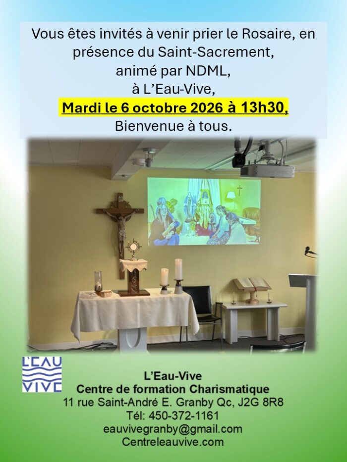 Priez le Rosaire avec NDML