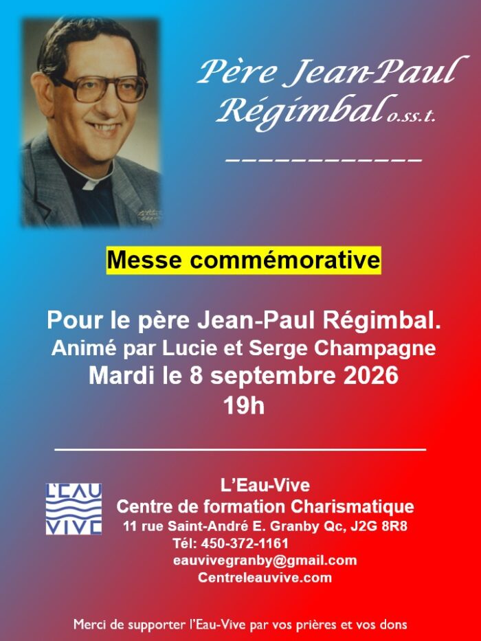 Messe commémorative pour le père Jean-Paul Régimbal